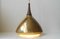 Mid-Century Modern Scandinavian Solid Brass & Rosewood Pendant Lamp, 1950s, Image 2
