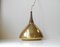 Mid-Century Modern Scandinavian Solid Brass & Rosewood Pendant Lamp, 1950s 3