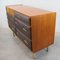 French Vintage Teak and Leatherette Commode, 1960s 6