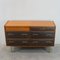 French Vintage Teak and Leatherette Commode, 1960s 4