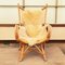 Wingback Lounge Chair in Rattan, 1980s 4