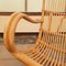 Wingback Lounge Chair in Rattan, 1980s 7