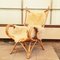 Wingback Lounge Chair in Rattan, 1980s 5