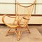 Wingback Lounge Chair in Rattan, 1980s, Image 1
