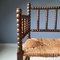 Dutch Bobbin Chair with Rush Seat, 1920s 6