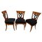 Empire Chairs in Cherry Veneer & Swan Back Decor, South Germany, 1815, Set of 3 1
