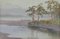 Impressionist Artist, Lakeside Evening, 1920s, Watercolor 1