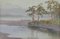 Impressionist Artist, Lakeside Evening, 1920s, Watercolor, Image 1