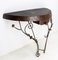 Mid-Century French Wrought Iron and Wood Console, 1960s 3