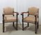 Mid-Century Spanish Chestnut Armchairs, 1940s, Set of 2 3