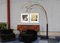 Large Italian Arched Floor Lamp in Brass, 1970 5