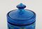 Rimini-Blue Lidded Jar in Glazed Ceramics by Aldo Londi for Bitossi, 1960s 4