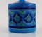 Rimini-Blue Lidded Jar in Glazed Ceramics by Aldo Londi for Bitossi, 1960s 3