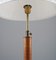 Swedish Modern Floor Lamp in Brass and Leather, 1930s, Image 4