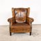 Vintage Wingback Chair in Sheep Leather 1