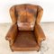 Vintage Wingback Chair in Sheep Leather 6