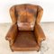Vintage Wingback Chair in Sheep Leather, Image 6