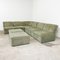 Vintage Velvet Modular Lounge Sofa attributed to Laauser, Set of 8 3