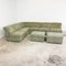 Vintage Velvet Modular Lounge Sofa attributed to Laauser, Set of 8 1