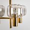 Brass & Glass Pendant Light in the style of Jakobsson, 1970s 3
