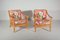 Floral Lounge Chairs in Bamboo, 1960, Set of 2 3