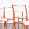 Red Mullca Stacking Dining Chair, 1970s, Set of 6 2