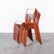 Red Mullca Stacking Dining Chair, 1970s, Set of 6 5