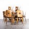 Sedia da pranzo Gentiane in quercia chiara di Baumann, Francia, anni '50, Immagine 3