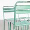 French Green Metal T2 Outdoor Dining Chairs attributed to Tolix, 1960s, Set of 4, Image 6