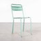 French Green Metal T2 Outdoor Dining Chairs attributed to Tolix, 1960s, Set of 4 2