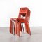 French Red Metal Outdoor Dining Chairs in the style of Tolix, 1950s, Set of 6, Image 6