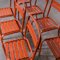 French Red Metal Outdoor Dining Chairs in the style of Tolix, 1950s, Set of 7, Image 6