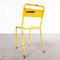Französische Esszimmerstühle aus gelbem Metall im Stil von Tolix, 1950er, 4er Set 9
