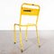 French Yellow Metal Outdoor Dining Chairs in the style of Tolix, 1950s, Set of 4 9