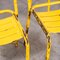 Chaises de Salle à Manger d'Extérieur en Métal Jaune dans le style de Tolix, France, 1950s, Set de 4 4