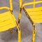 Französische Esszimmerstühle aus gelbem Metall im Stil von Tolix, 1950er, 4er Set 4