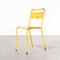 French Yellow Metal Outdoor Dining Chairs in the style of Tolix, 1950s, Set of 4 7