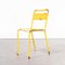 French Yellow Metal Outdoor Dining Chairs in the style of Tolix, 1950s, Set of 4, Image 7