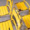 French Yellow Metal Outdoor Dining Chairs in the style of Tolix, 1950s, Set of 4, Image 2