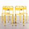 French Yellow Metal Outdoor Dining Chairs in the style of Tolix, 1950s, Set of 4 3