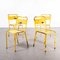 Chaises de Salle à Manger d'Extérieur en Métal Jaune dans le style de Tolix, France, 1950s, Set de 4 5