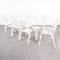 French White T2 Dining Chairs in Metal from Tolix, 1950s, Set of 8 3