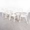 French White T2 Dining Chairs in Metal from Tolix, 1950s, Set of 8, Image 3