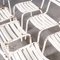 Französische Weiße T2 Esszimmerstühle aus Metall von Tolix, 1950er, 8er Set 2