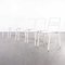 Französische Weiße T2 Esszimmerstühle aus Metall von Tolix, 1950er, 5er Set 4
