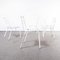 French White T2 Dining Chairs in Metal from Tolix, 1950s, Set of 5 7