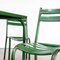 Table et Chaises d'Extérieur Toledo Vert Foncé dans le style de Tolix, France, 1950s, Set de 5 5