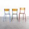 High Laboratory Stacking Chairs from Mullca, 1950s, Set of 3 2