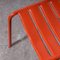 French Red Metal T2 Outdoor Chairs attributed to Tolix, 1950s, Set of 9 9