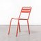 Französische Rote T2 Metall Stühle, 1950er, 9er Set 2